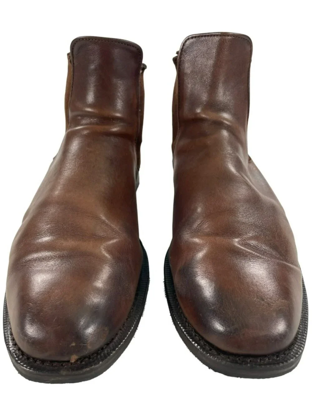 Allen Edmonds Vintage Brown Leather Chelsea Boots Slip-On Casual Men's Size 11
